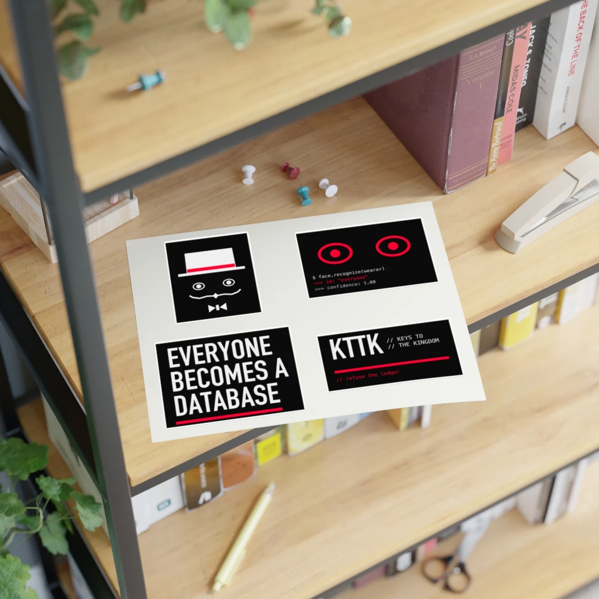 EVERYONE BECOMES A DATABASE — STICKER PACK view 2