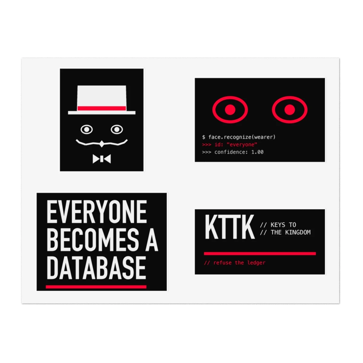 EVERYONE BECOMES A DATABASE — STICKER PACK view 5